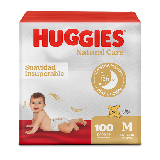 Pañales Huggies Natural Care 2/M 100U